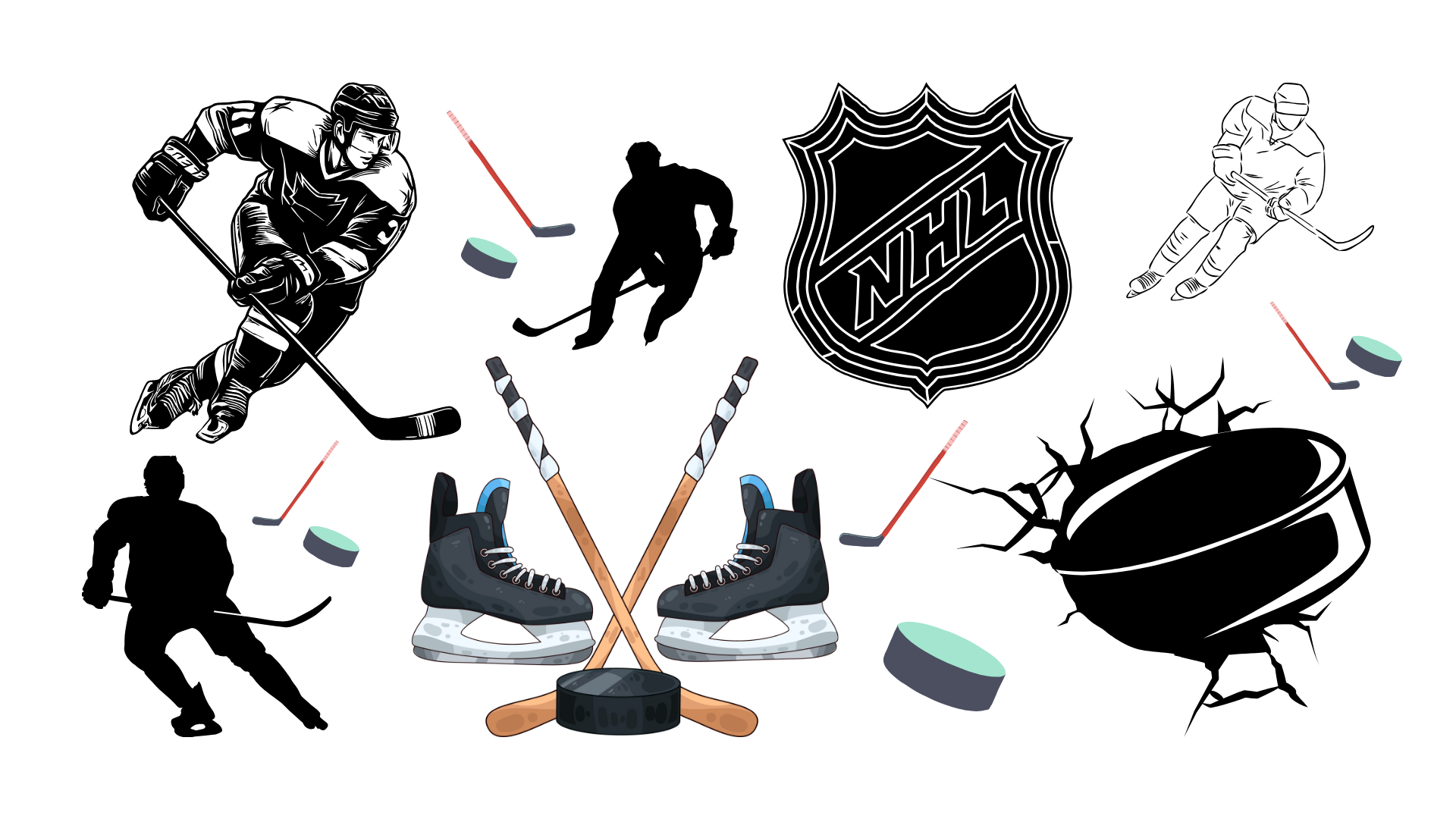 Verre 16oz de Hockey